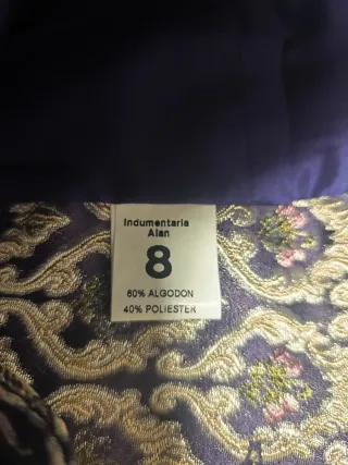 Chaleco Fallero Niño Dorado y Morado talla 8 -9