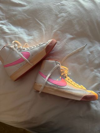 Zapatillas Nike Niña Talla 38 Rosa y Blancas