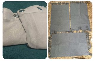 Lote cortinas y alfombras