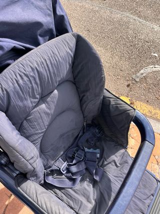 Carrito doble bebé azul