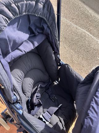 Carrito doble bebé azul