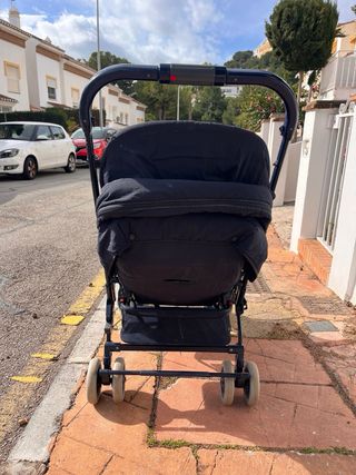 Carrito doble bebé azul