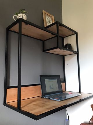 Mueble Perchero Industrial Madera y Metal