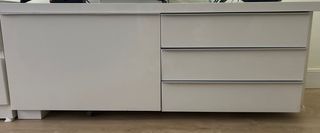Mueble TV blanco madera
