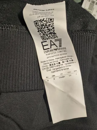 Sudadera EA7 Emporio Armani Negra Naranja