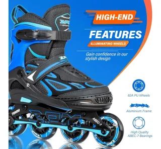 Patines línea para adulto. Con luces led.37.5 a 41