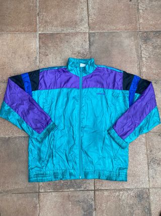 Chaqueta Adidas Vintage Morado y Turquesa