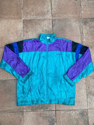 Chaqueta Adidas Vintage Morado y Turquesa