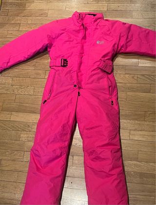 Mono de nieve niña rosa, talla 6