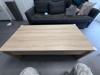 Mesa de centro elevable madera salón