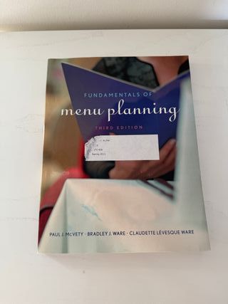 Fundamentals of Menu Planning