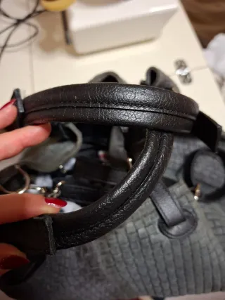 Borsa in pelle scamosciata