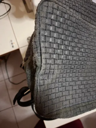 Borsa in pelle scamosciata