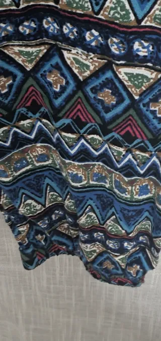 Pantalón harén estampado multicolor