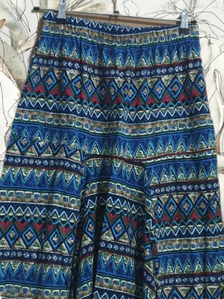 Pantalón harén estampado multicolor