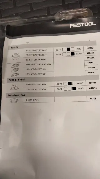 Taco de lijar Festool