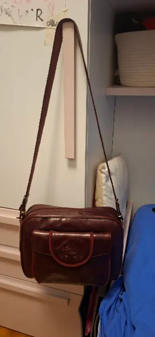 Borsa GALIZINE vintage pelle bordeaux