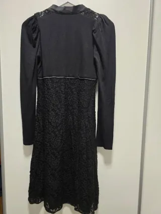Vestido negro invierno encaje