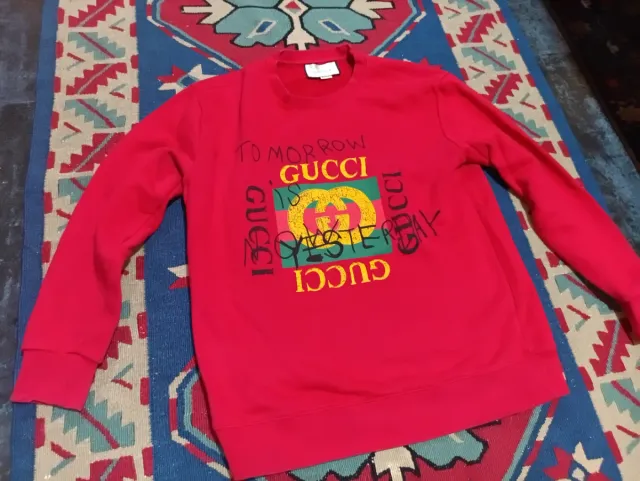 Felpa Gucci Tomorrow is Now Yesterday Originale