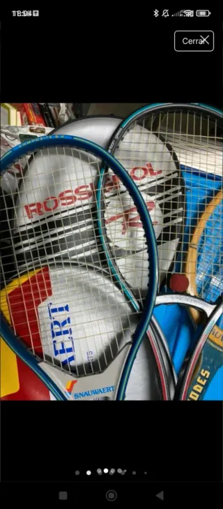 Raqueta de tenis (Snauwaert) y pelotas