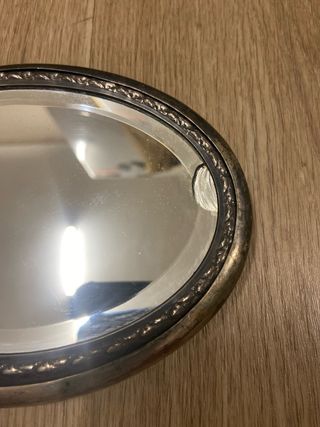 Espejo de mano antiguo ovalado