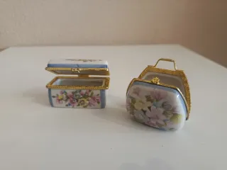 Caja cerámica decorada flores