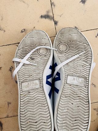 Zapatillas Armani Blancas y Azules  Talla 11 (44)