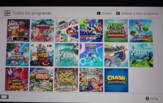 Nintendo Switch con varios Juegos