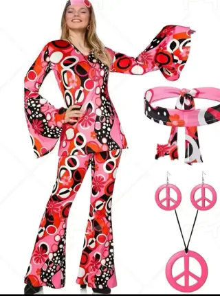 Disfraz Hippie Mujer Talla XL