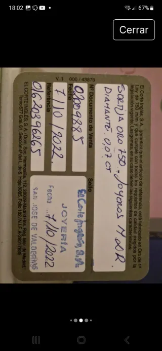 Anillo Oro Blanco Diamante Solitario