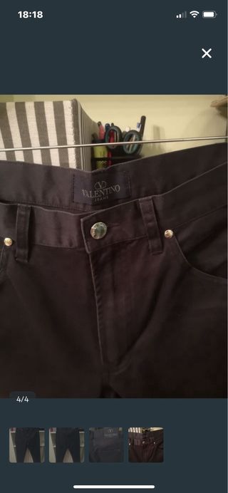 Pantalón Valentino Negro Hombre