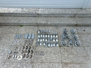 Lote herrajes vidrio templado