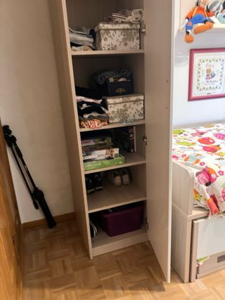 Cama nido 90cm con mesilla y armario