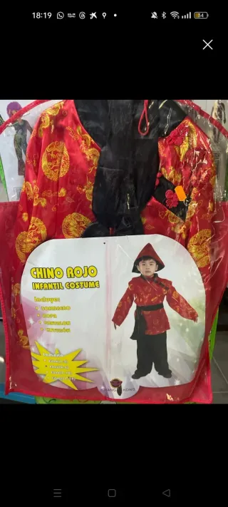 Disfraz Chino Rojo Infantil