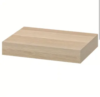 Estantería flotante de madera y cristal 30x26