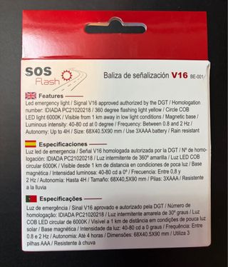 Baliza de señalizaciónV16 Homologada por la DGT