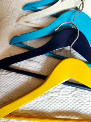 Lote 8 Perchas Infantiles Madera