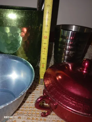 Set Cubitera, Azucarero y Vaso Vintage