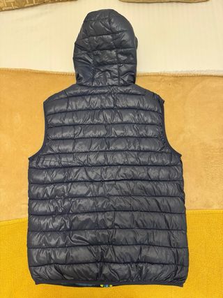 Chaleco acolchado con capucha azul XL