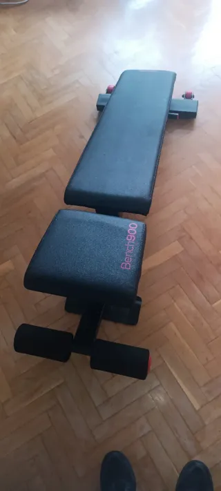 Banco de pesas y abdominales plegable