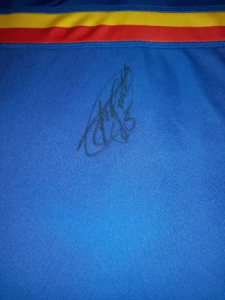 Camiseta Kappa Valencia CF Azul Talla M Firmada
