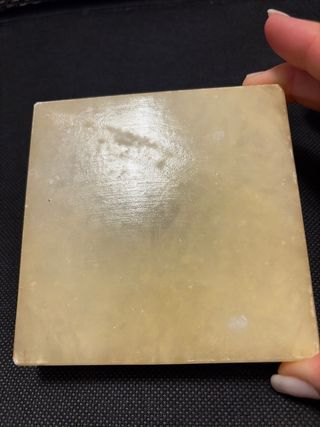 Posacenere vintage in alabastro con fiori