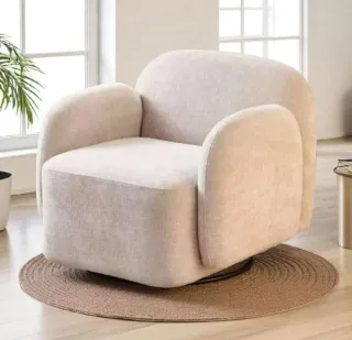 Sillón de Lujo Gris y Dorado