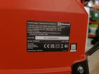 Sierra de mesa con aspiración einhell