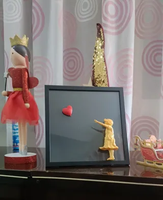 Quadro Banksy Bambina con Palloncino Rosso