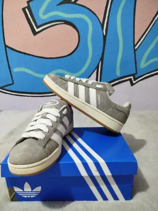 Adidas Campus Talla 40 Gris/Blanco