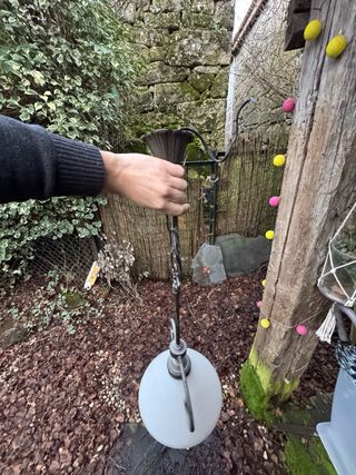 Lámpara colgante cristal y metal