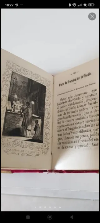 Misal antiguo terciopelo y dorado