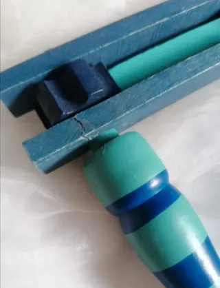 Raganella sonaglio in legno vintage