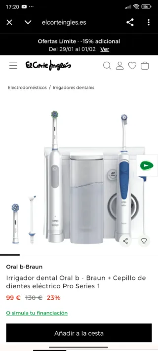 Irrigador Oral b-Braun + Soporte Cepillo Eléctrico